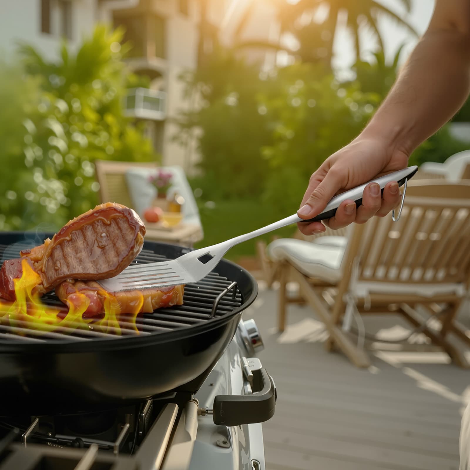 4 Piece Stainless Steel Grilling Tool Set For Bbq Barbecue Utensils_voghion.com